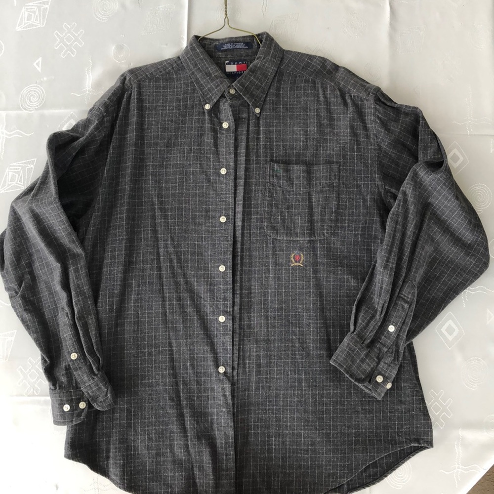 Men’s L 100% Cotton flannel TOMMY HILFIGER shirt
